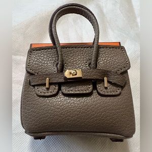 Gray Mini Bag Car Key/Earphone Holder